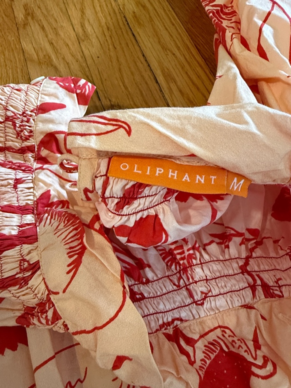 Oliphant Pink and Red Flamingo Print Blouse - Picture 2 of 6